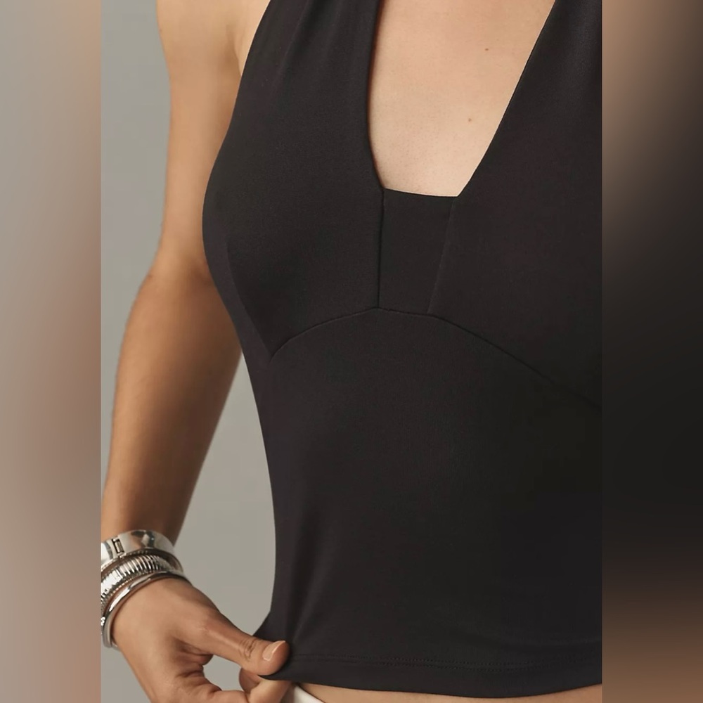 Anthropologie tailored black halter top size Large - Picture 3 of 4